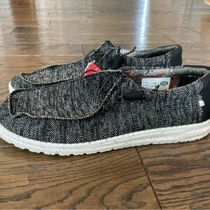 Hey Dude Wally Sox Black and White Sox Collection Shoes US M13 NWT